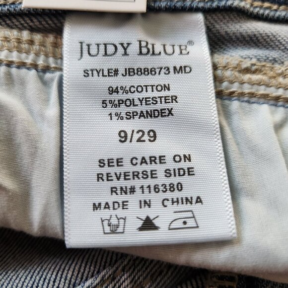 Judy Blue High Rise Front Yoke Retro Wide Leg Denim Jeans Women's Size 9/29 - Picture 8 of 9